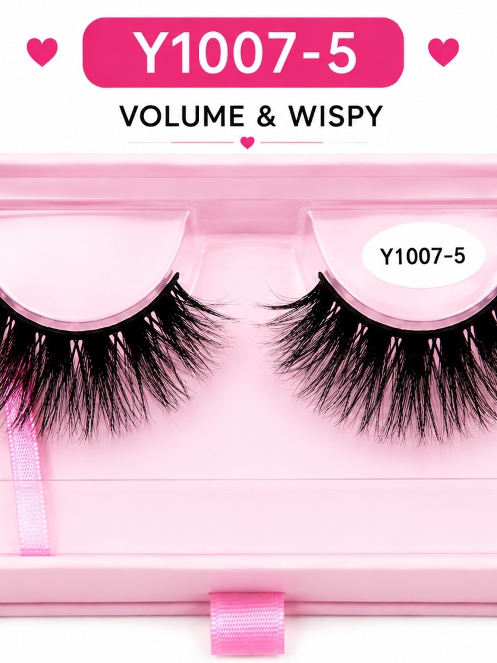 Y1007-5 Volume & Wispy Black False Eyelashes
